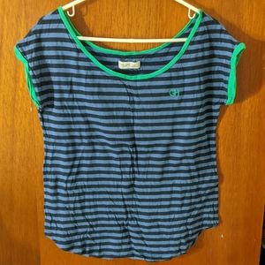 Gilly Hicks boat neck short sleeves stripe tee